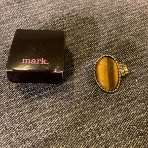 mark. Brown Adjustable Stone Ring